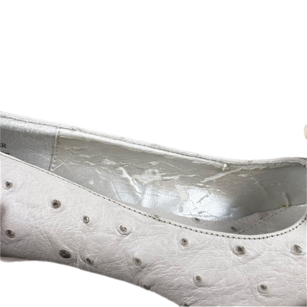 J.Renee Ostrich Embossed Leather Heels Size 6.5 - Picture 5 of 11
